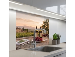 Salpicaderos De Cocina Vino - Copas - Uvas - Viñedo 80x80 Cm
