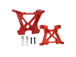 Ymsl Torre De Amortiguadores De Aluminio Alta Resistencia Delantera Y Trasera Para Coche Rc Traxxas Slash 1/10 Rojo Hxl