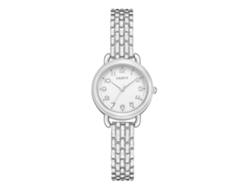 Reloj De Pulsera Gaiety Para Mujer, Estilo Casual, Correa De Aleación, Cuarzo, Plateado, Blanco.