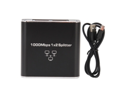 Divisor De Cabo Ethernet 1000mbps 1 Para 2 Rj45 Compatível Com Cat5 Cat5e Cat6 Cat7 Gigabit