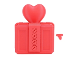 Baok - Caja de regalo molesta con tornillos impresos en 3D, caja de broma para dinero, tarjeta, Navidad, cumpleaños, rojo