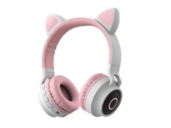 Auriculares Inalámbricos Bluetooth Para Juegos Con Orejas De Gato Luminosas, Ajustables Y Cómodos.