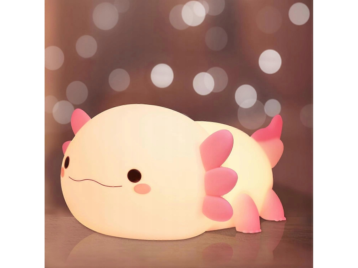 Luz nocturna infantil Aksolotl Axolotl con sensor y LED de sílice de Rosewell