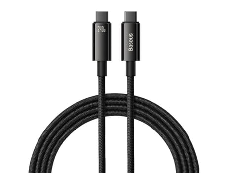 Cable Fastcharge Tungstênio Pd BASEUS Nylon Premium Negro