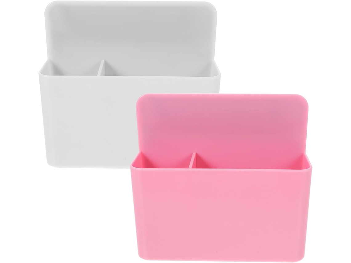 Porta-canetas Magnético Solustre Com Compartimentos Ajustáveis Para Quadros Brancos E Base Magnética, 2 Peças,
