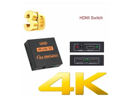 4k * 2k HDMI Splitter Full HD 1080p Video HDMI Switch Switcher Enchufe europeo