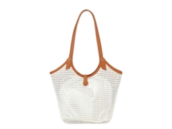 Bolso De Mano Cabas Para Mujer Efecto Rafia Chic Con Asas Largas