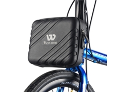 Bolsa rígida plegable para bicicleta, 2 litros (negra)