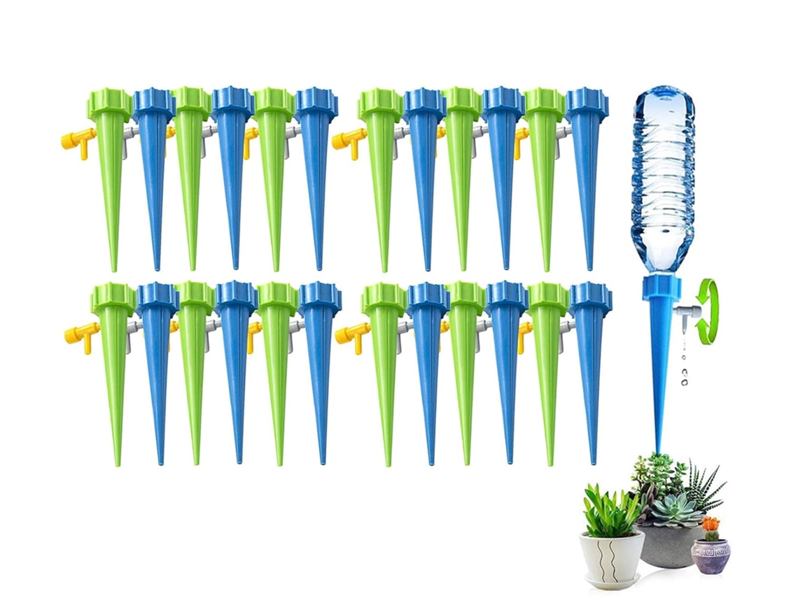 24 Goteros Automáticos Con Válvula Ajustable Para Riego Plantas Casa Jardín Oficina