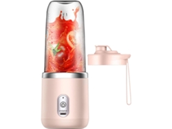 Batidora Personal Con 6 Cuchillas De Acero Inoxidable 304, Recargable Por Usb, 400 Ml, Para Batidos Y Smoothies, Rosa Digitallab