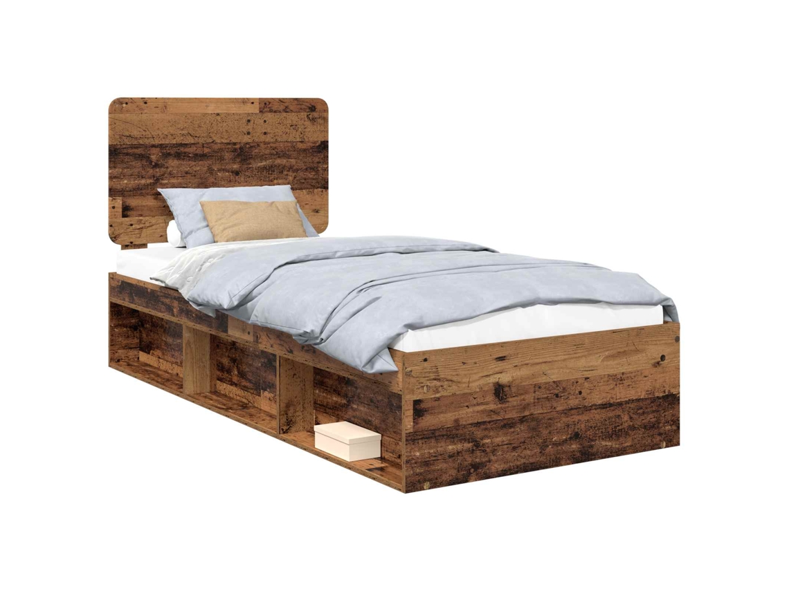 Maison Exclusive - Estructura De Cama Con Cabecera Madera Vieja 75 X 190 Cm