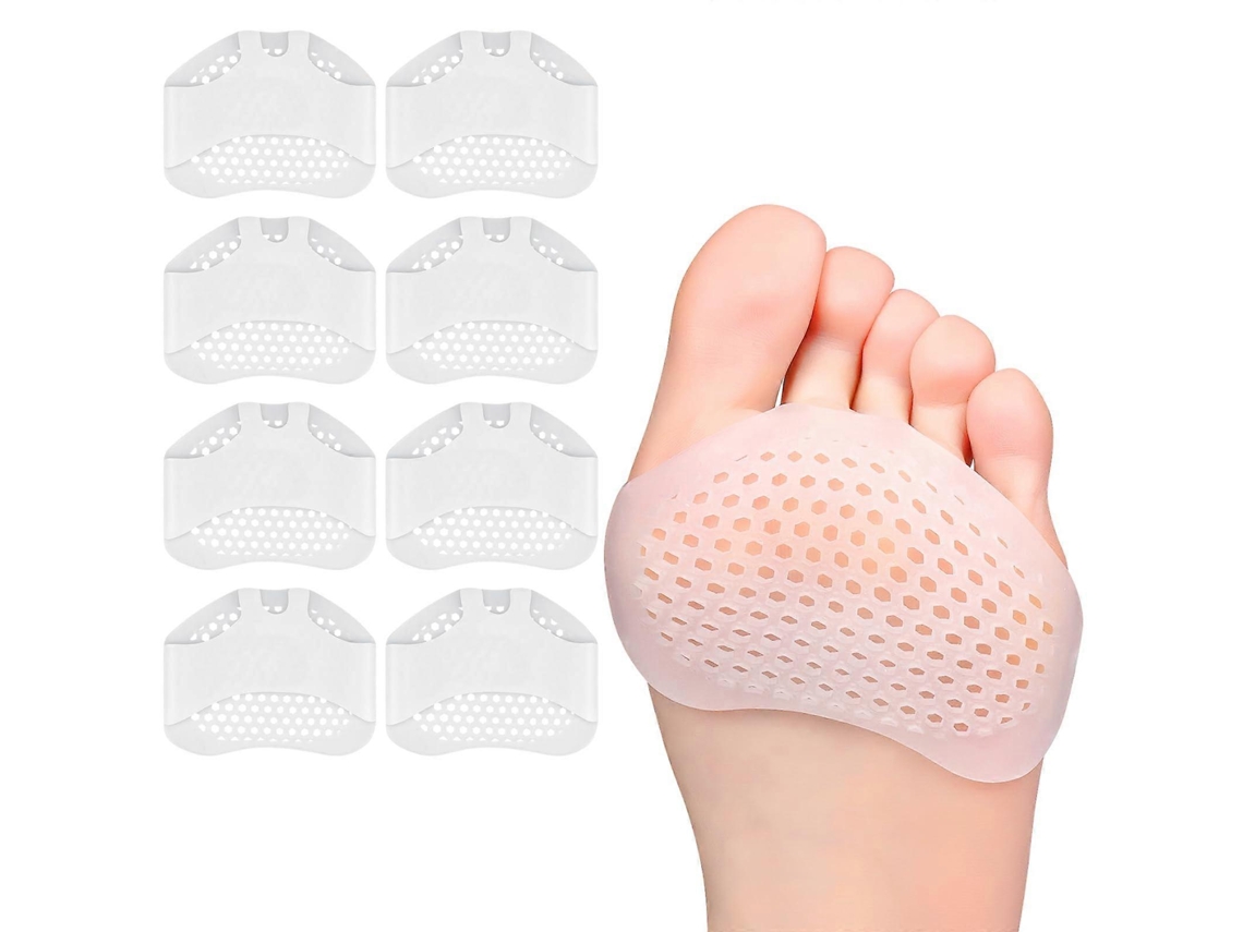 Toalhetes Plantares Antepé, 4 Pares de Toalhetes de Silicone com Abelhas Malha, Reutilizáveis, Alívio Dor Metatarso