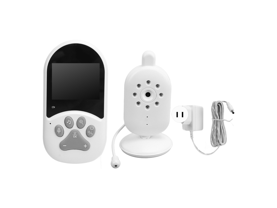 Monitor inalámbrico para bebés de 2,4 pulgadas con visión nocturna y música.