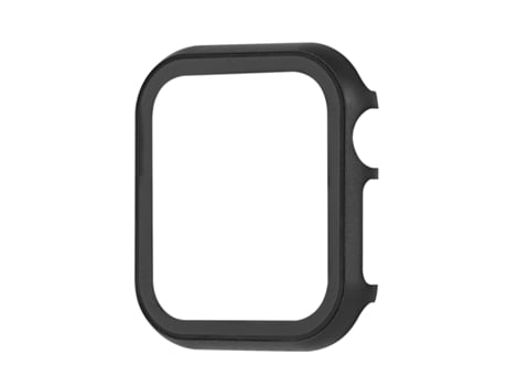 Apple Watch Series 8 y 7, marco de metal de 45 mm + funda protectora de vidrio templado (negro)