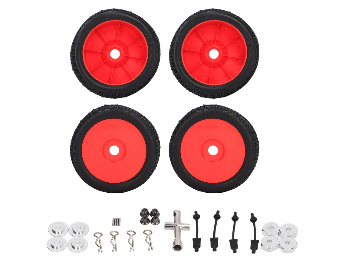 Mali 4pcs Pneu de Rodagem X600 para Traxxas Slash 1/10 Caminhão Rc Curto Pneu de Reposição Vermelho
