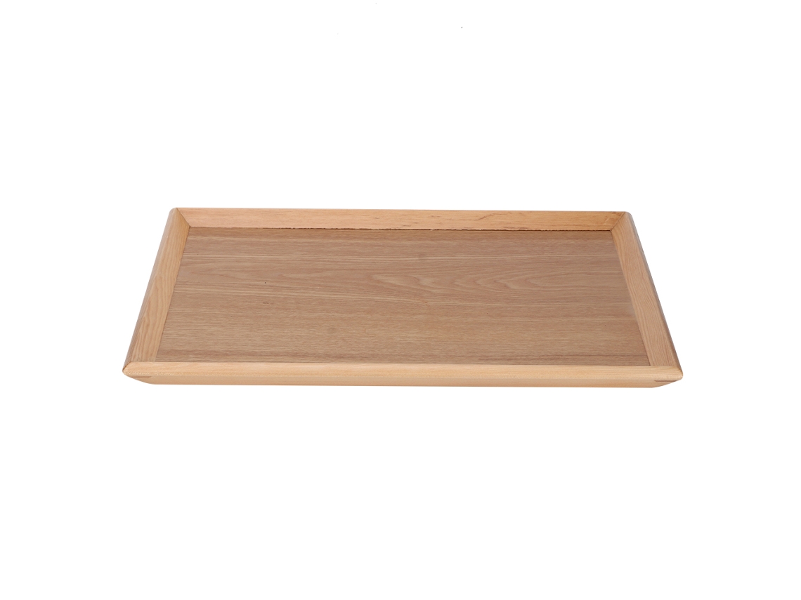 Bandeja de madera para té, café y aperitivos, portavasos y platos, organizador de cubiertos