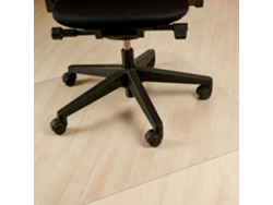 Relaxdays Protector Suelo, Alfombra Silla Oficina, Tapete Antideslizante Para Parquet, Pvc, 90 X 90 Cm, Transparente