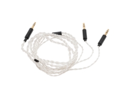 Cabo De Fones De Ouvido Atualizado 3.5mm Para Dual 3.5mm Prateado De Prata Para Beyerdynamic T1 Ii T5 Mdr Z7