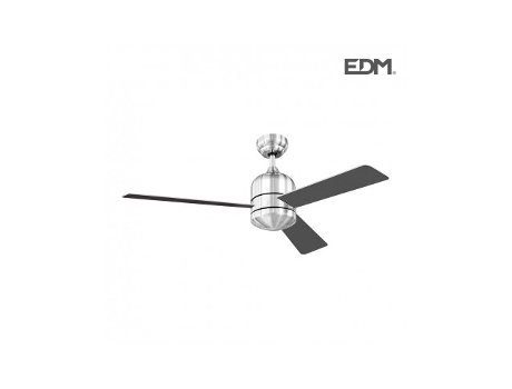 Ventilador de techo modelo savu cromado. potencia: 60w aspas: ø115cm con mando a distancia| Edm