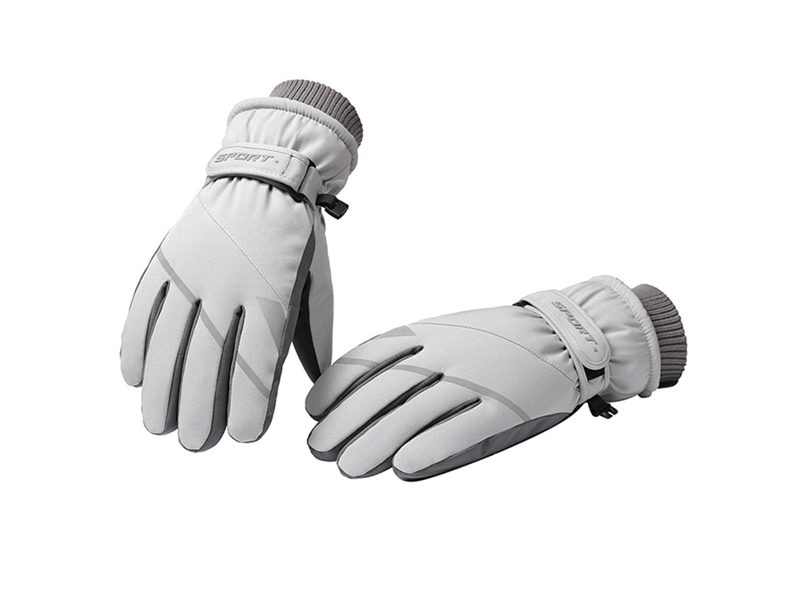 Guantes de esquí de invierno para mujer, guantes de snowboard impermeables con pantalla táctil y antideslizantes