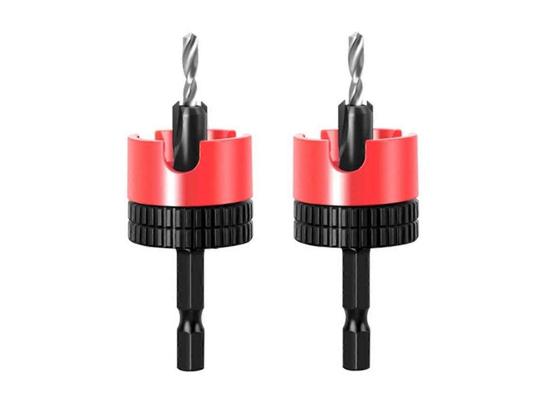 Broca hexagonal cónica ajustable de 2 piezas para madera