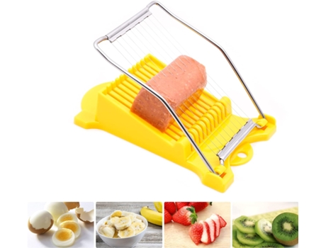 Cortadora de spam, cortadora de huevos cocidos, cortadora de queso blando, cortadora de fiambres, alambres de acero inoxidable, corta 10 rebanadas, am