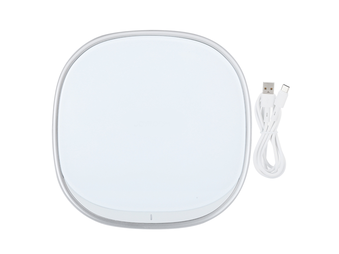 Cargador Inalámbrico Rápido De 15 W Con Puerto Usb-c Qi Pad Para Carga Rápida De Teléfonos Móviles - Blanco