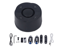 Alarma Para Bicicleta Con Luz Trasera Inalámbrica, Control Remoto, Alto Volumen, Sistema De Seguridad Ip45, Color Negro.