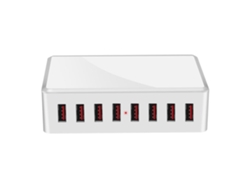 Cargador Multipuerto Usb Inteligente Huawei Con Panel De Visualización Digital, Para Montaje En Pared, Blanco*