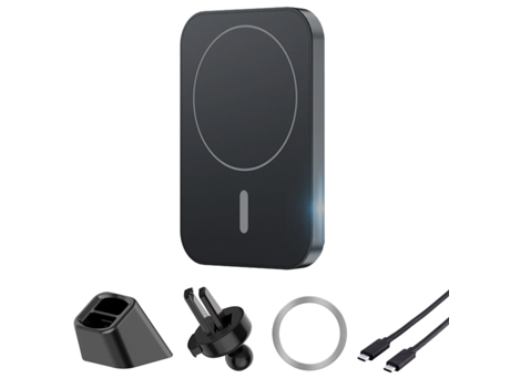 Soporte Auto Universal Magsafe Negro + 2 adaptadores