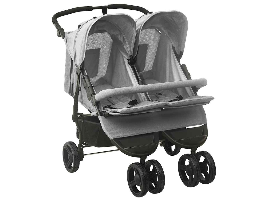 Silla gemelar VIDAXL Gris