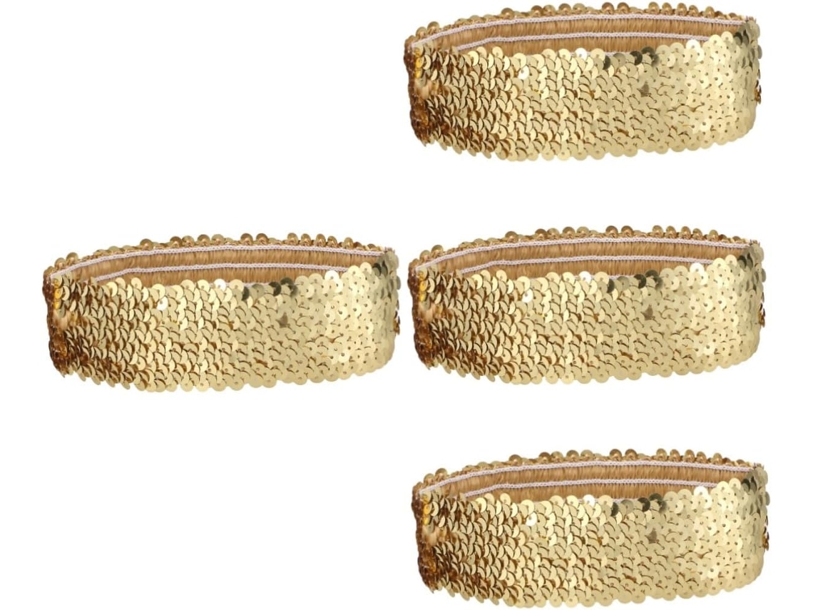 Lote De 4 Diademax Elastic Creatifs Paillytes Pour Cabello Diadema Sport Mujers Et Filles