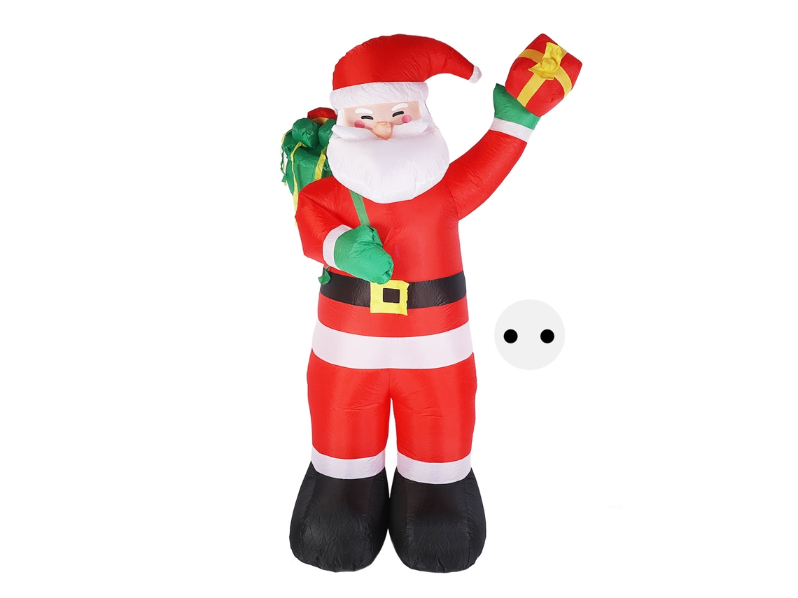 Papá Noel Inflable Con Luces Led, Resistente A La Intemperie Para Uso En Exteriores, Enchufe Europeo, 220-240 V.