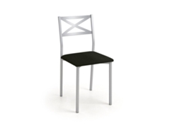 Cadeira de Cozinha de Alumínio Bilbao 38x86x47cm Michigan Preto FANMUEBLES