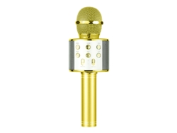Micrófono inalámbrico Bluetooth, micrófono de karaoke, regalo de cumpleaños para niños y adultos Cuich (dorado)