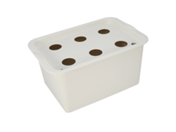 Sistema hidropónico de cultivo de 6 agujeros, caja de jardín, gris, rojo, verde y azul