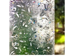 Vinilo Estático Para Cristal Con Patrón De Tulipanes - Película Decorativa De Vitral - 45x300cm - Color