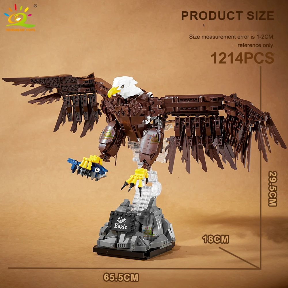 Juego de bloques de construcción con 1214 piezas, modelo Águila, Serie Halcón, Juguete de construcción.
