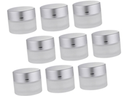 9 Pièces Pot Verre Mat Para Lot De Pots Rechargeables Y Portátils Cosmétiques Multi Usage Con C...
