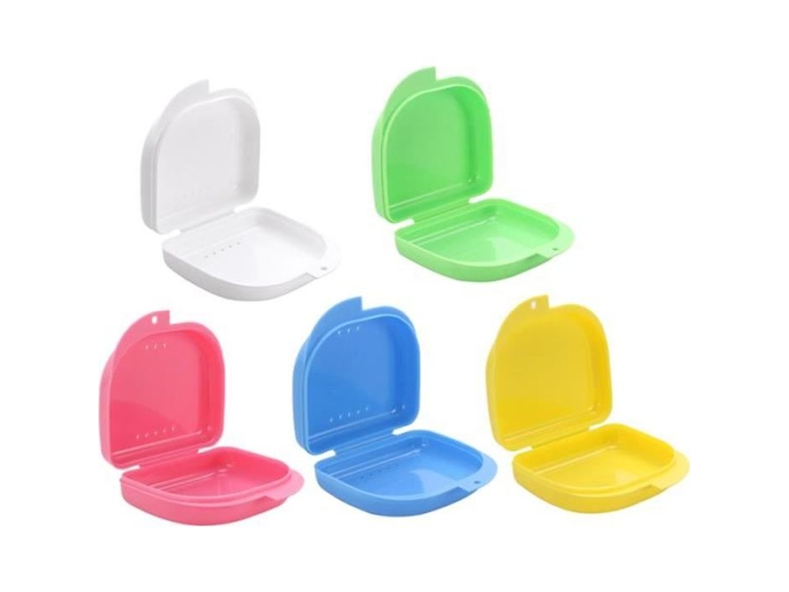 Caja de almacenamiento para retenedores de ortodoncia, protector bucal para dentaduras postizas, caja de almacenamiento para aparatos dentales PIXNOR, 5 uds.