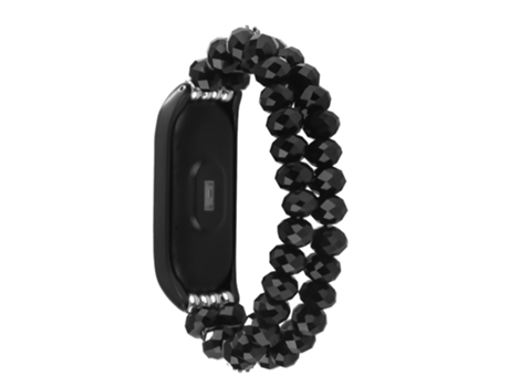 Correa de aleación de aluminio aleación de cristal para Xiaomi Mi Band 5/Mi Band 6 - negro