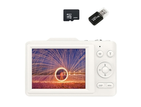Cámaras Compactas para Estudiantes 4K Hd 48Mp 16X Zoom Antivibración 2.8 32G Tarjeta de Memoria Blanco VIGA EUROPE H16