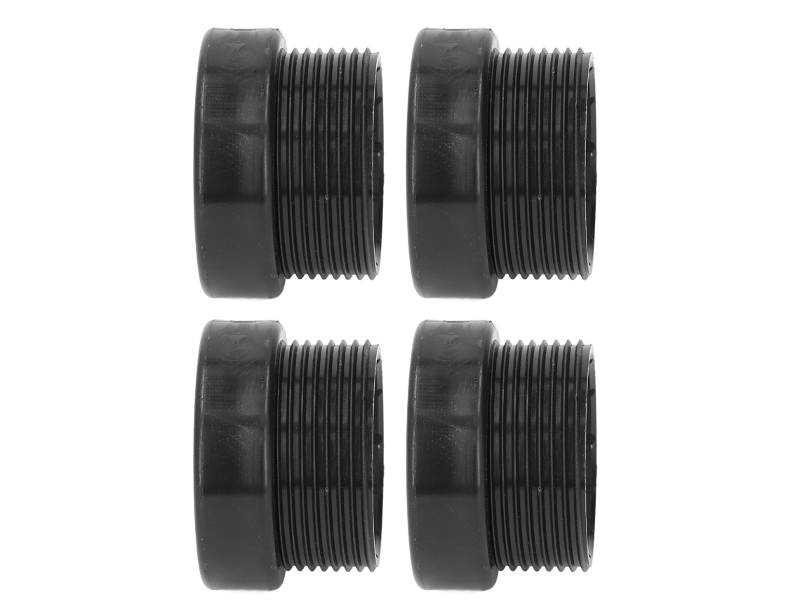 Adaptador estabilizador de protección de piscina con rosca negra de ABS de 4 piezas