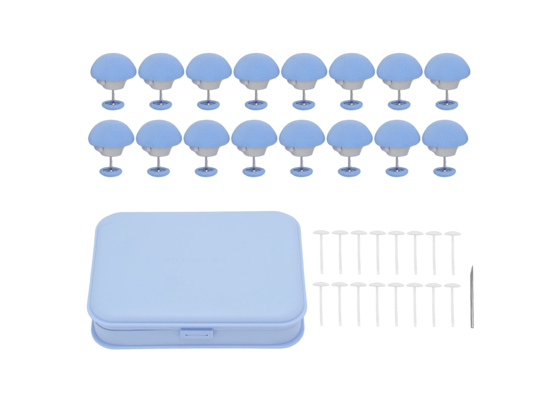 16 Clips Azules Con Forma De Hongo Para Sujetar Sábanas Y Edredones - Seguros Y Decorativos