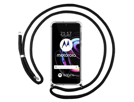 Carcasa Motorola Edge 20 Pro TUMUNDOSMARTPHONE Colgante Negro