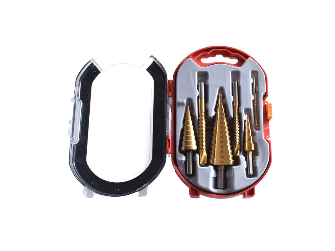 Kit De Brocas Para Pilotes Con Revestimiento De Titanio, Vástago Triangular Y Punzón Central Para Taladrar Agujeros.