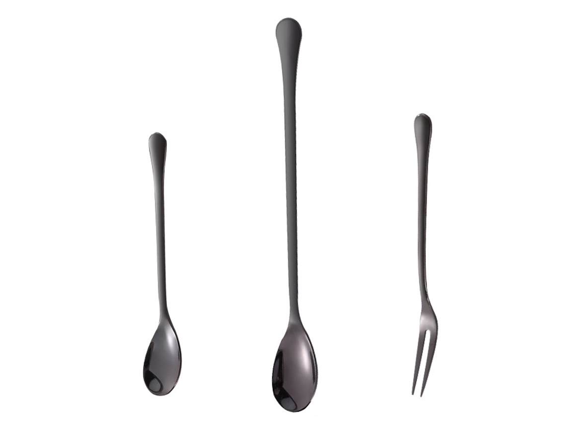 Set de Cubiertos de Postre - Cucharas y Tenedores Reutilizables RNEMITERY