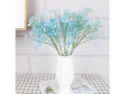 Flor artificial de gypsophila, 3 ramas, azul, decoración