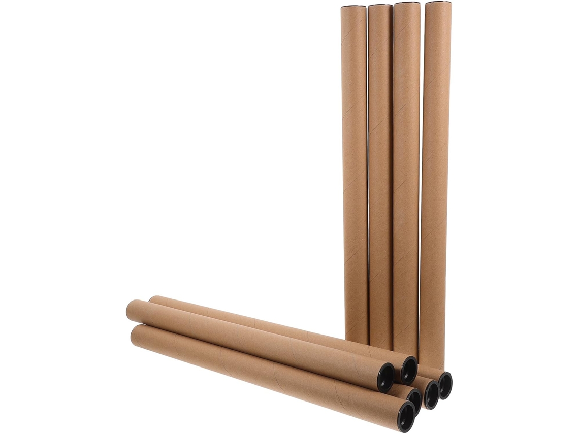 10 Tubos De Cartón Kraft Para Envíos De Pósteres, Documentos Y Fotografías, Diámetro 2,5 Cm.
