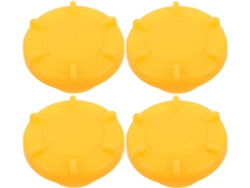 Juego de 4 tapas de plástico amarillas de repuesto para tornillos de juguetes infantiles (para niños y niñas).
